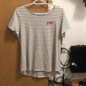 “Yep” striped t-shirt from Old Navy